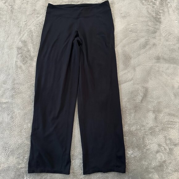 Title Nine Black Straight Leg Stretch Split Back Pants Women's SMALL - Picture 1 of 6